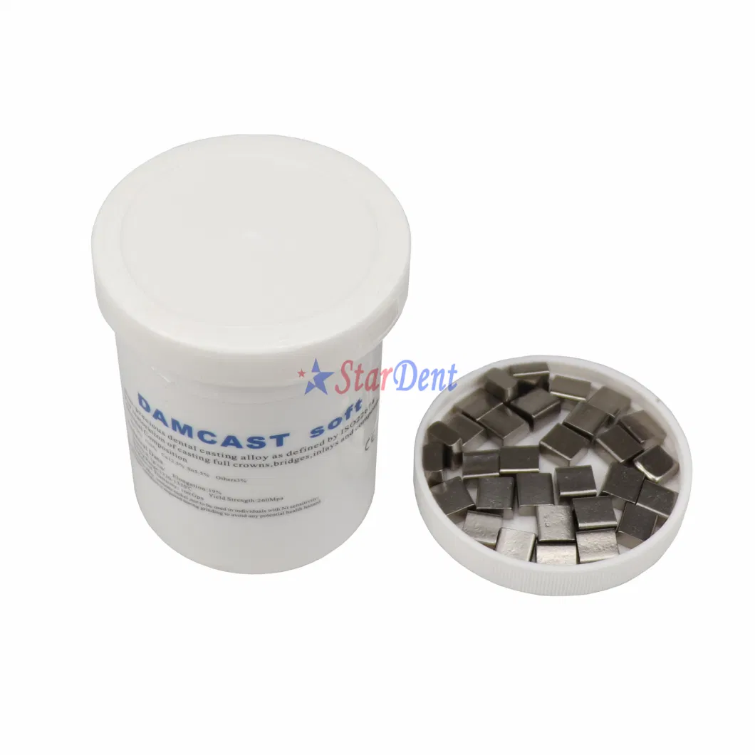 Dental Nickel-Base Casting Alloy Beryllium-Free Damcast Soft Lab Material for Implant and Denture